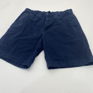 Nautica Classic Deck Shorts‎ Mens 34W Navy Blue Chino Flat Front  Cotton Pockets